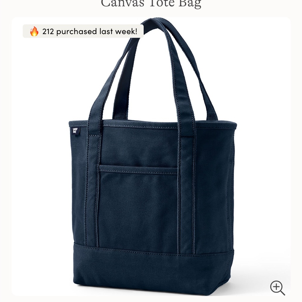 Lands end  Navy Canvas Tote Bag
